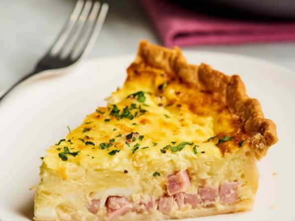 Délicieuses quiche jambon et fromage cheddar