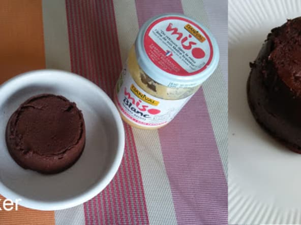 Mi-cuit au chocolat et au miso