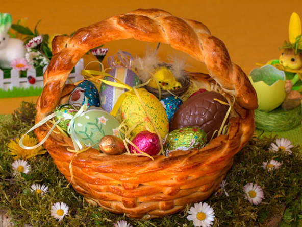 Panier de Pâques brioché fait maison