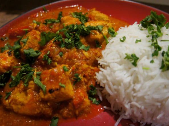 Curry de poulet au lait de coco