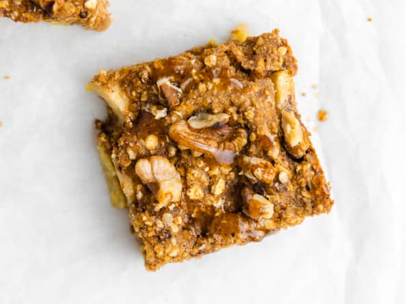 Carrés aux pommes santé et vegan