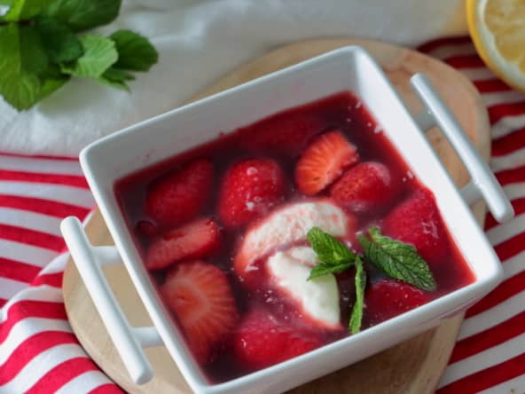 Soupe de fraises de Cyril Lignac