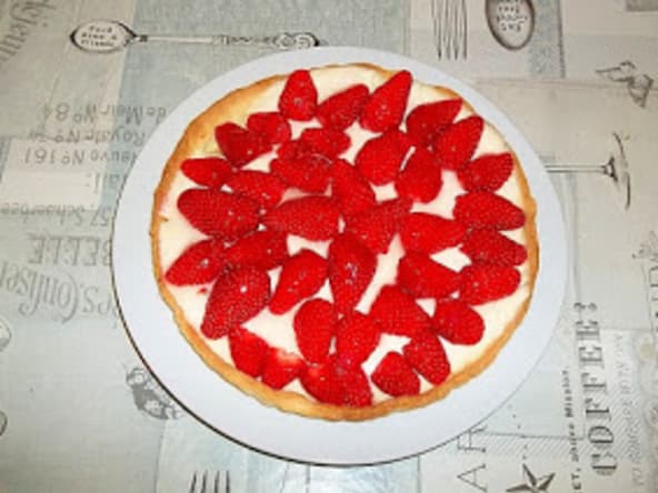 Tarte aux fraises à la panna-cotta