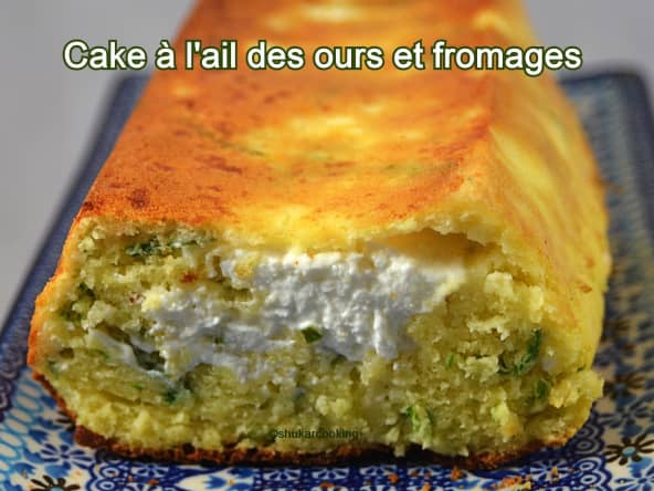 Cake à  l'ail des ours et fromages