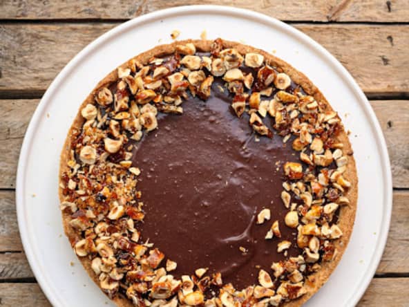 Tarte chocolat noisettes