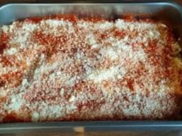 Recette maison de gratin d'aubergines, tomate, mozzarella, parmesan