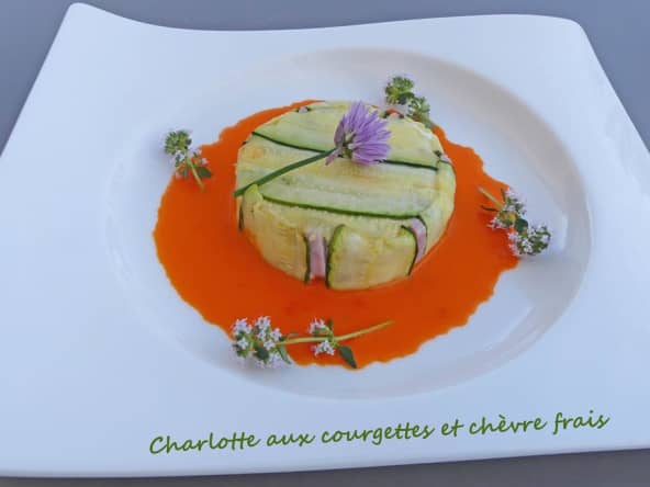 Charlotte aux courgettes et chèvre frais