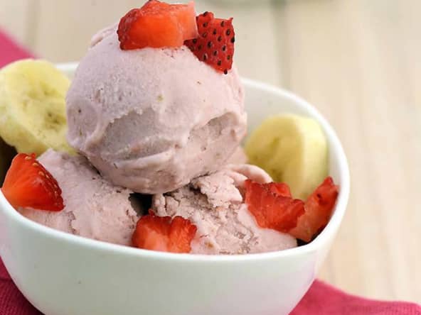 Glace fraise banane au thermomix