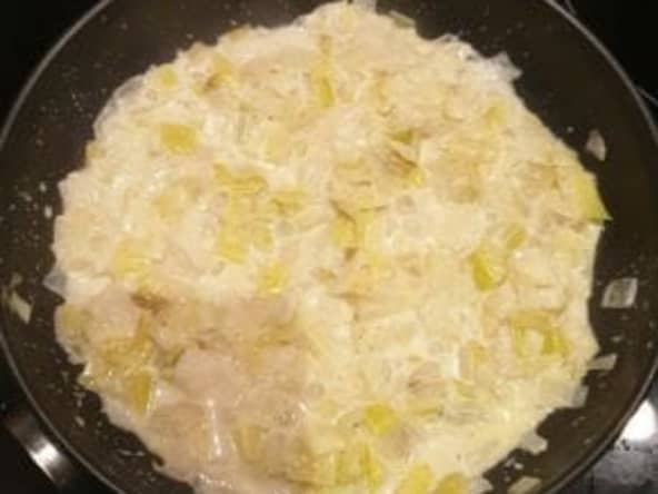 Recette fondue de poireaux et d'endives au vin blanc et parmesan