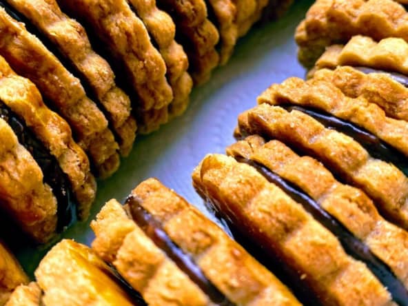 Recette BN Maison - Biscuits fourrés au chocolat caramel