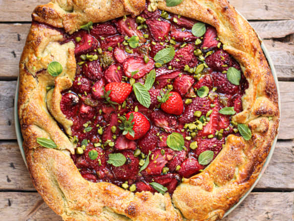 Tarte rustique aux fraises