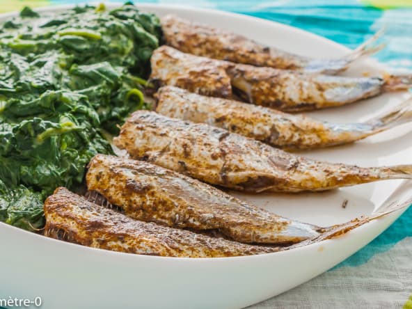 Sardines aux épinards, sauce béchamel
