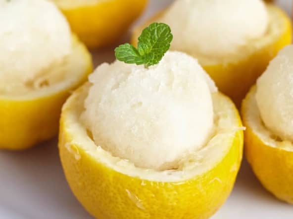 Sorbet au citron sans sorbetière : un délice !