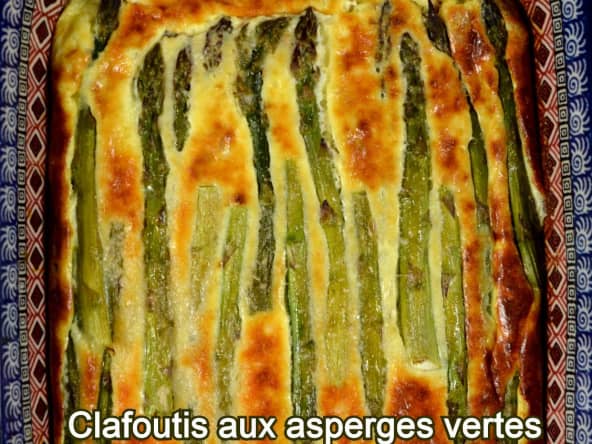 Clafoutis d’asperges vertes, amandes et parmesan
