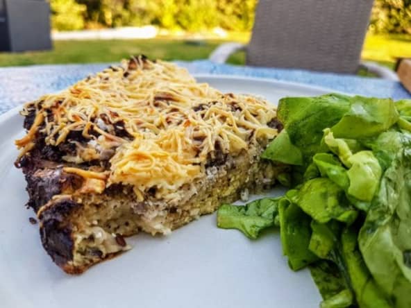 Baguette rassie farcie à la viande hachée