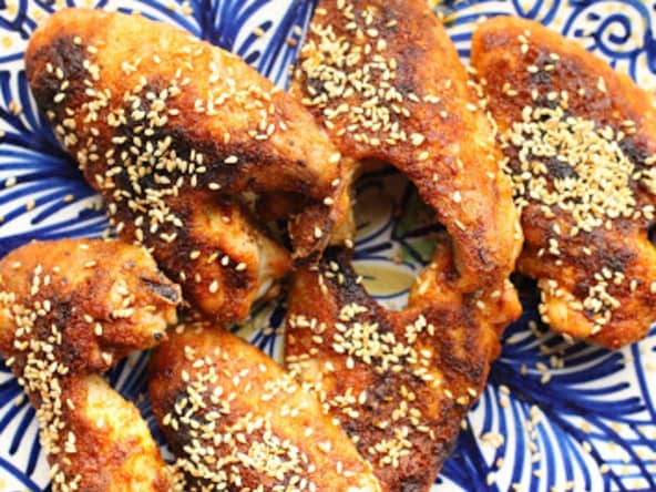 Ailes de poulet grillées au cumin et au piment