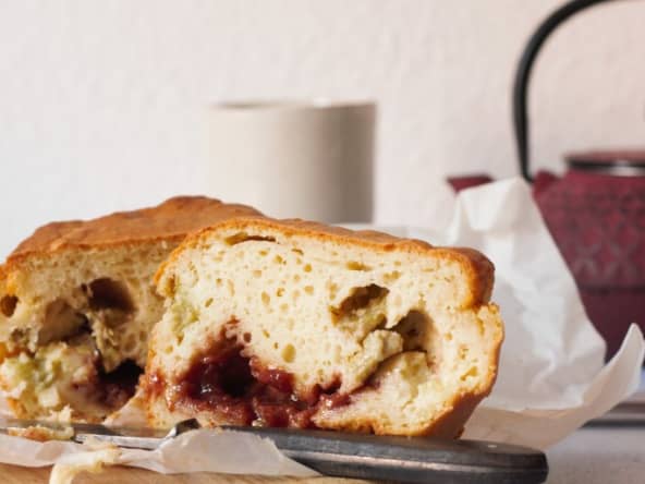 Muffin fraise rhubarbe