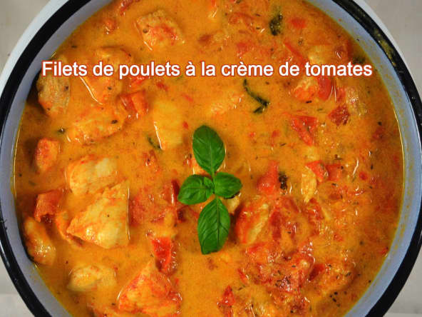 Filets de poulet à la crème de tomate