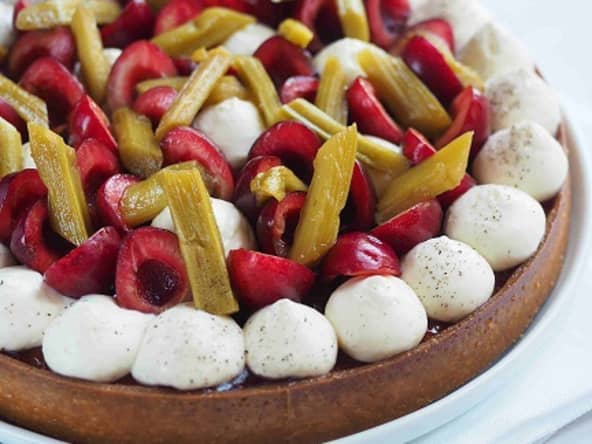Tarte Cerise Rhubarbe Tonka