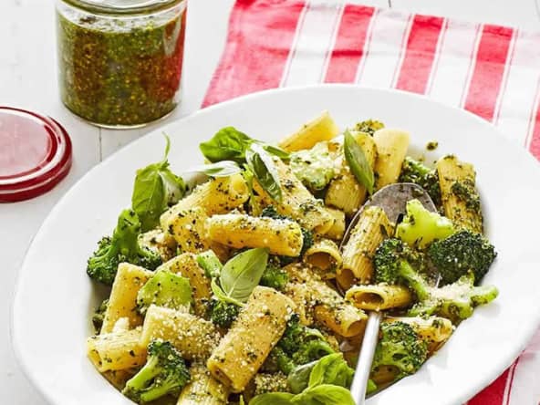 Délicieuses pâtes au brocoli et pesto au Thermomix