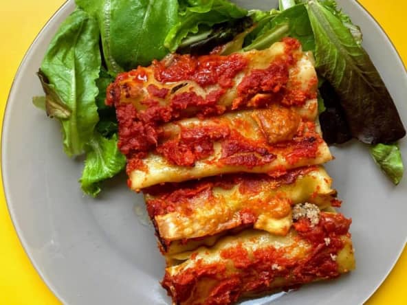 La recette traditionnelle des cannellonis à la viande hachée