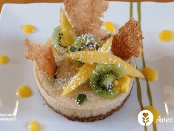 Cheesecake speculoos coco et vanille sans gluten, lait et œuf (vegan)