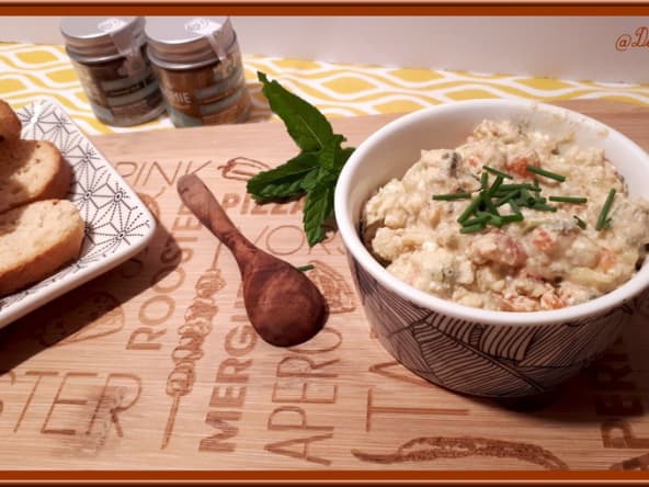 Tartinade de concombre poivron feta