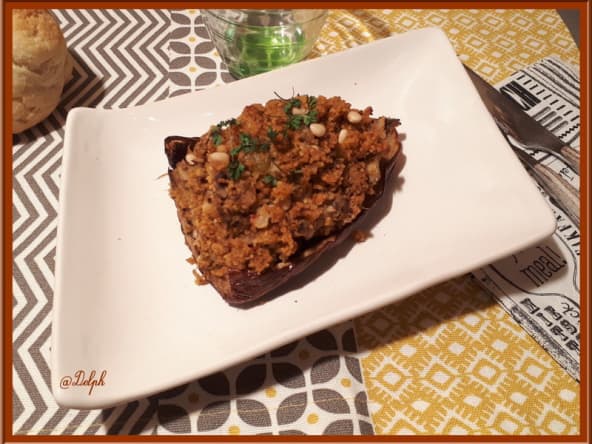 Aubergines farcies aux céréales et saveur orientale