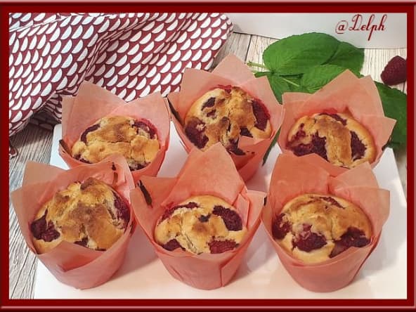 Muffins légers aux framboises