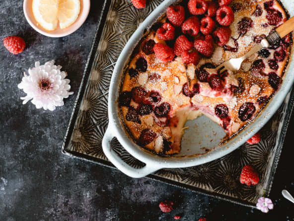 Clafoutis framboises d'après Christophe Felder