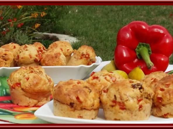 Muffins aux poivrons et figues