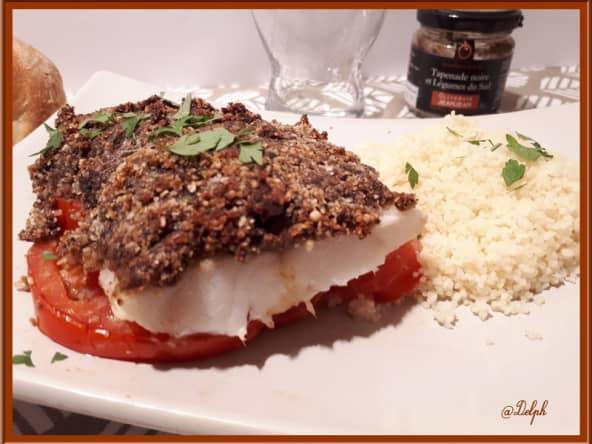 Une savoureuse recette de lilets de cabillaud en croûte de tapenade