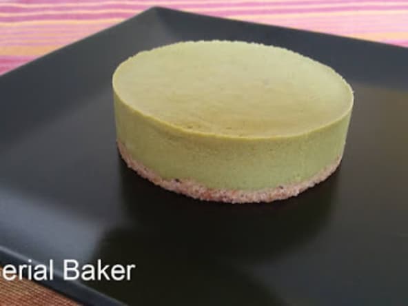 Entremet à la courgette crue et au matcha