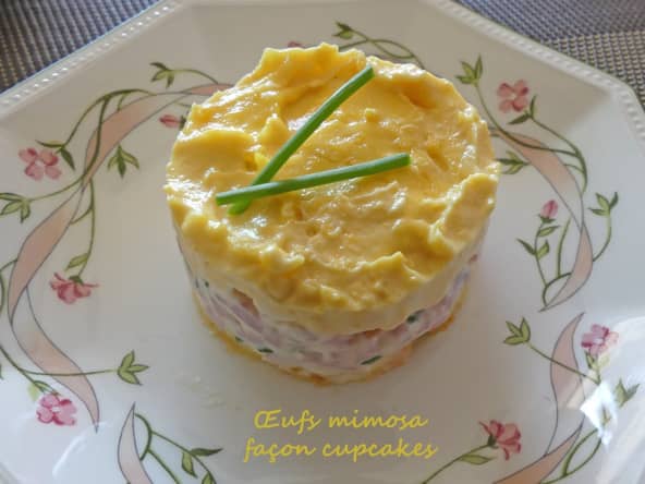 Oeufs mimosa façon cupcakes pour Pâques