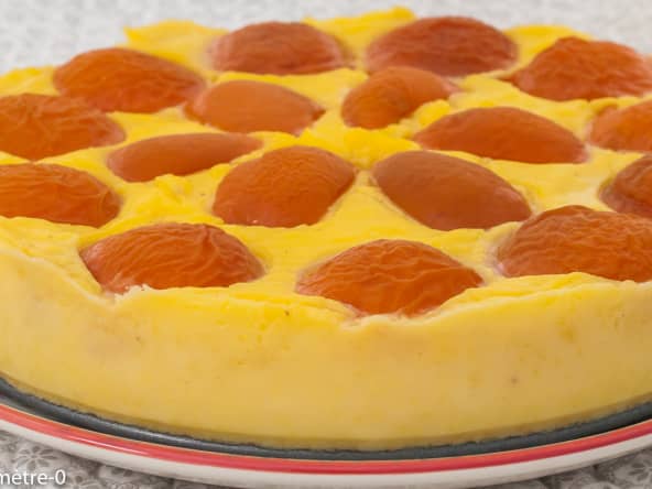 Flan pâtissier sans pâte aux abricots