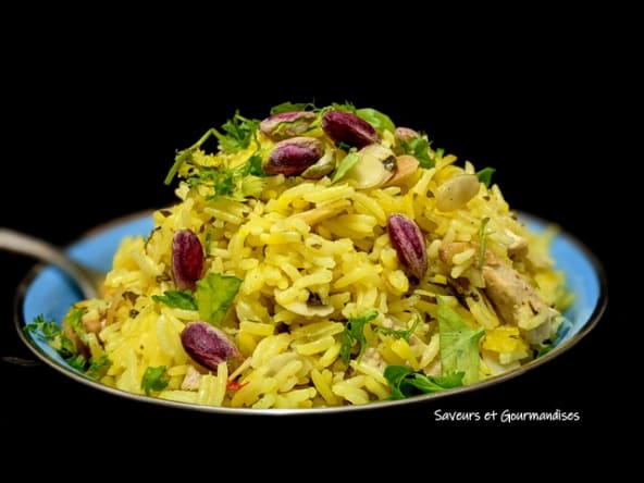 Poulet au riz pilaf safrané simple à préparer