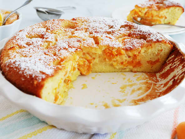Clafoutis facile aux abricots et aux amandes