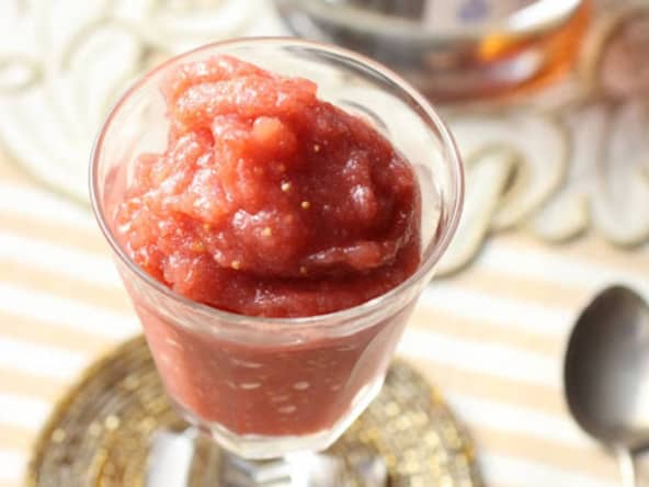 Slushie de figues semi-liquide à l'Armagnac et au citron