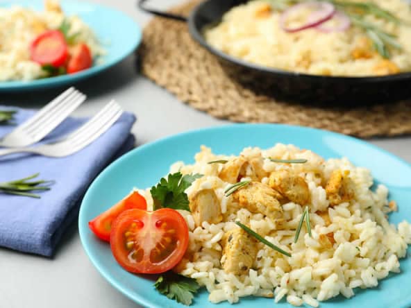 Riz avec émincé de dinde