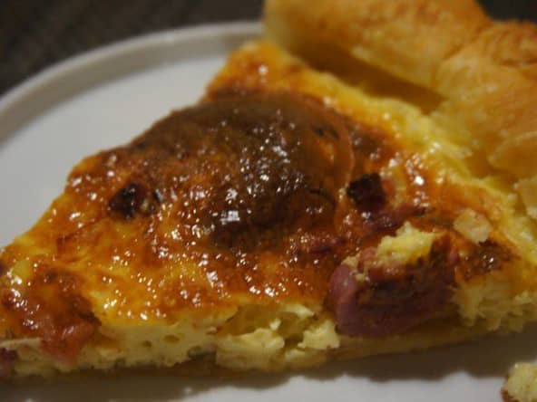 Quiche au chèvre et lardons