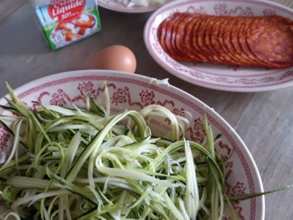 Spaghetti de courgettes au chorizo (IG bas)