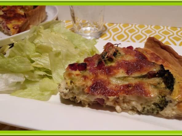Tarte aux brocolis et jambon