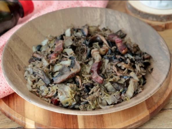 Chou chinois mijoté aux champignons