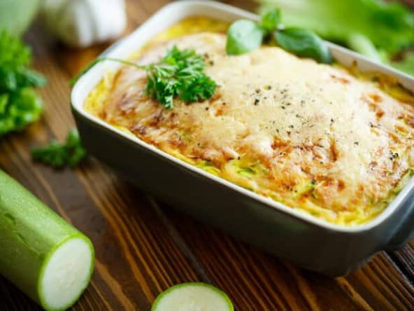 Gratin de pommes de terre aux courgettes et emmental