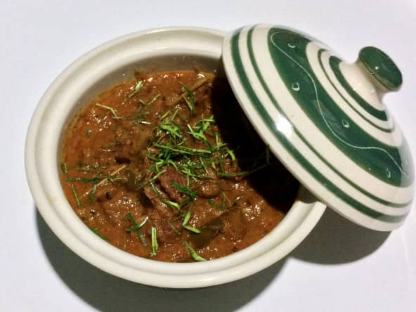 Boeuf rendang comme en Indonésie