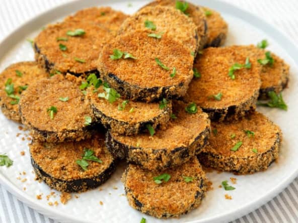 Aubergines panées croustillantes