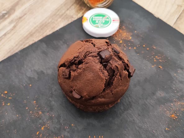 Muffins au chocolat et piment d'Espelette