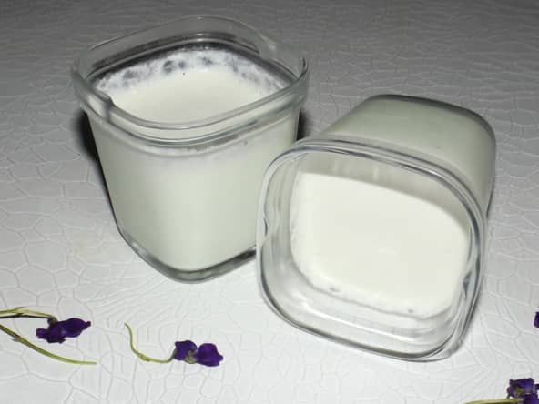 Yaourt maison à la violette