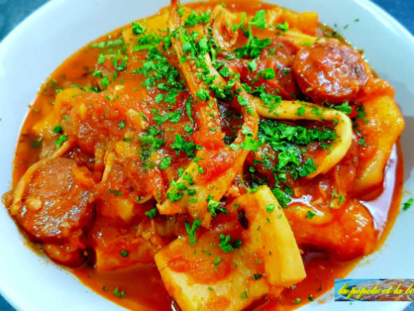 Ragoût de calamars au chorizo