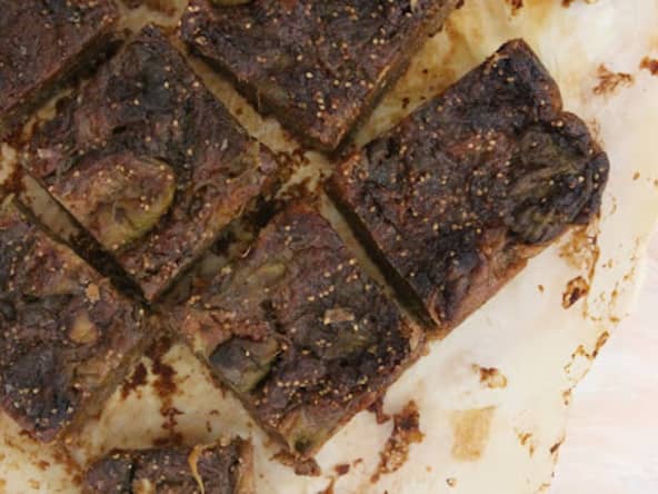 Carrés biscuités figues et noix